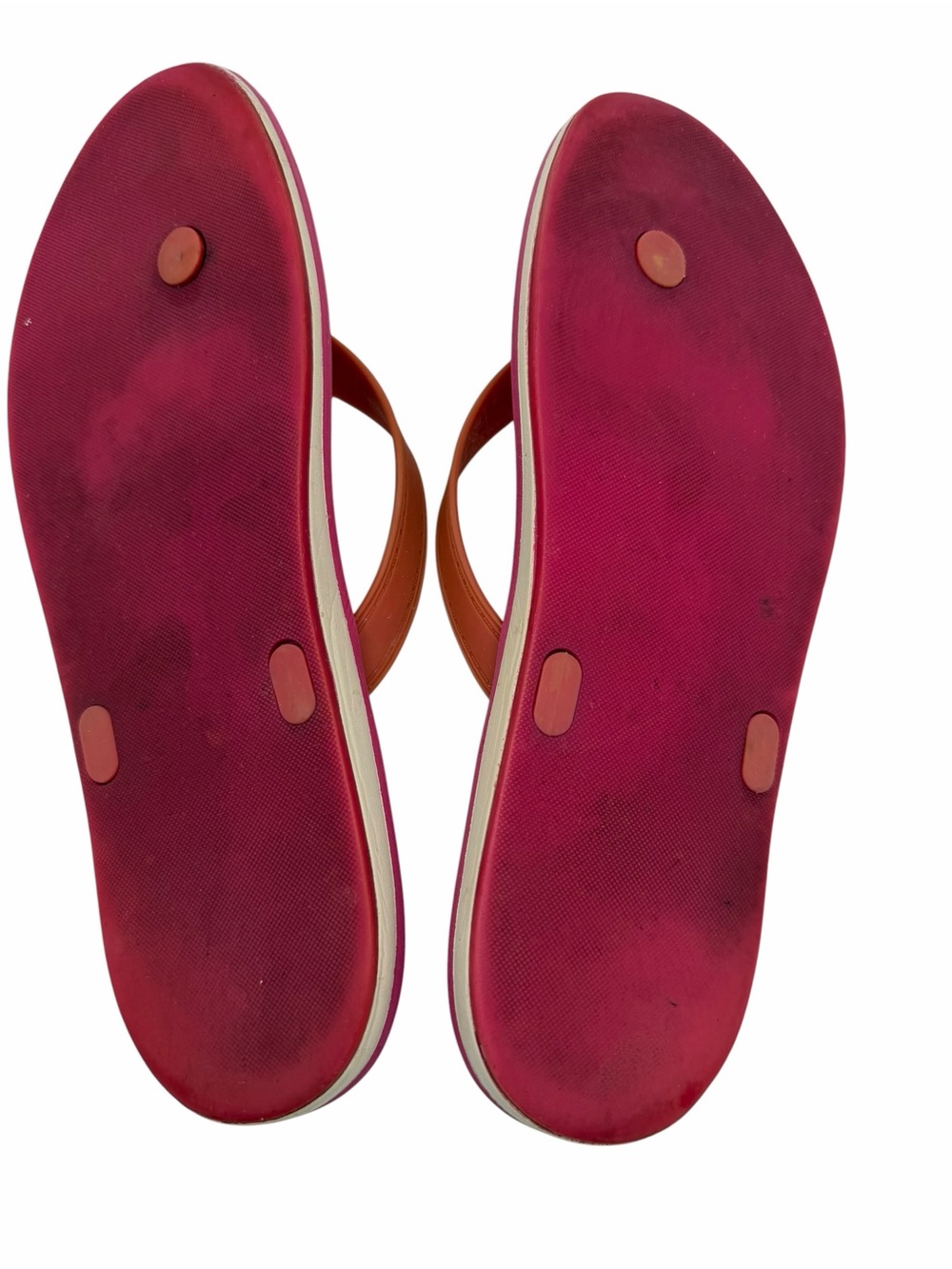 Coach Vintage Pink Rubber Flip Flops Signature Logo Thong Sandals Women’s Size 9 - Picture 8 of 8